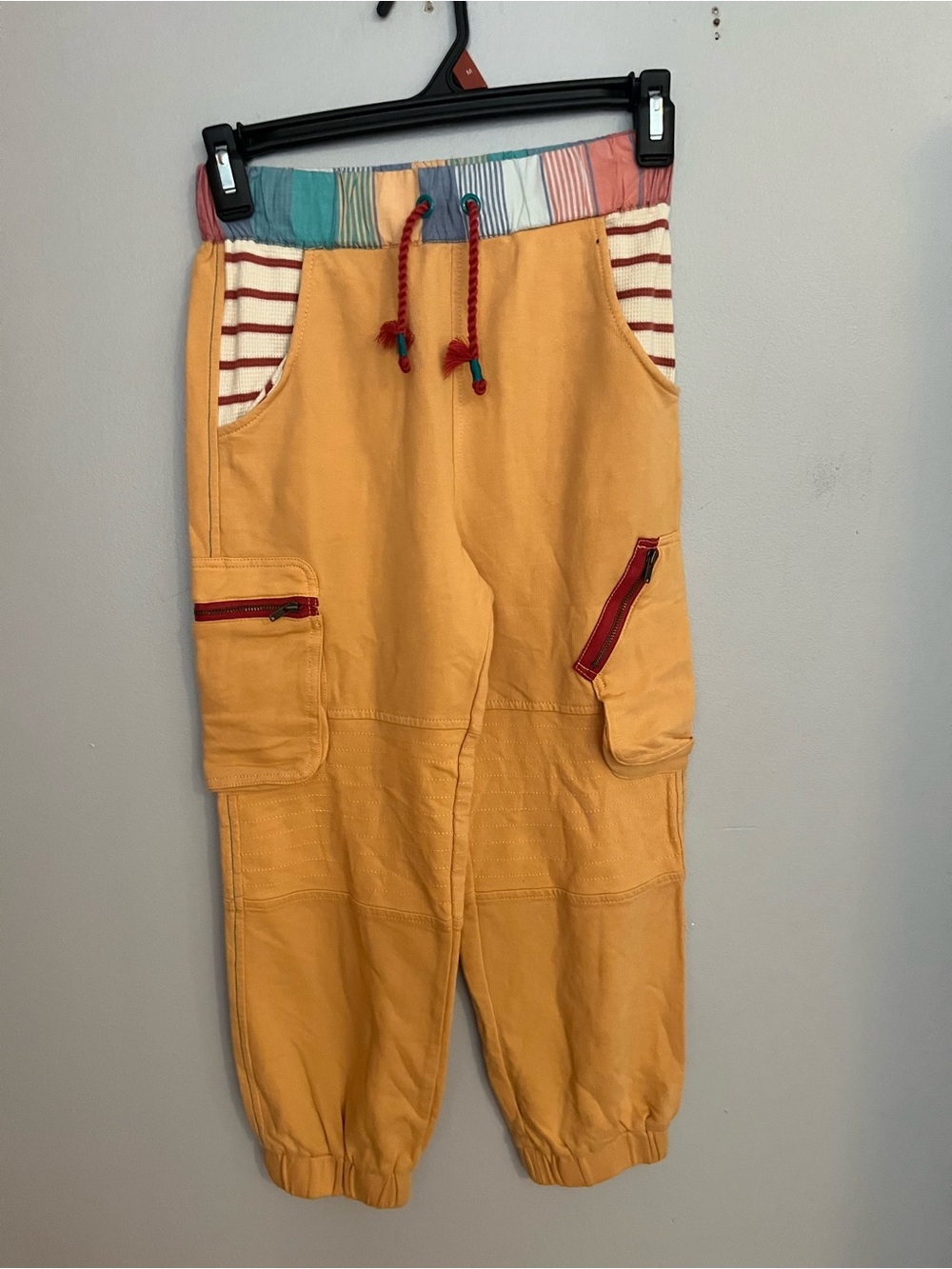 Matilda Jane Yellow Cargo Joggers with Striped Waistband